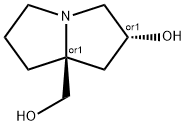 1H-Pyrrolizine-7a(5H)-methanol, tetrahydro-2-hydroxy-, (2R,7aS)-rel- Struktur