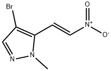 1H-Pyrazole, 4-bromo-1-methyl-5-[(1E)-2-nitroethenyl]- Struktur