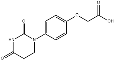 Acetic acid, 2-[4-(tetrahydro-2,4-dioxo-1(2H)-pyrimidinyl)phenoxy]- Struktur