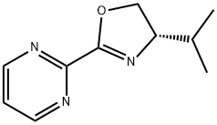 (S)-4-Isopropyl-2-(pyrimidin-2-yl)-4,5-dihydrooxazole Struktur