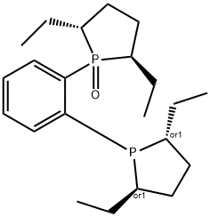 Phospholane, 1-[2-[(2R,5R)-2,5-diethyl-1-oxido-1-phospholanyl]phenyl]-2,5-diethyl-, (2R,5R)-rel- Struktur