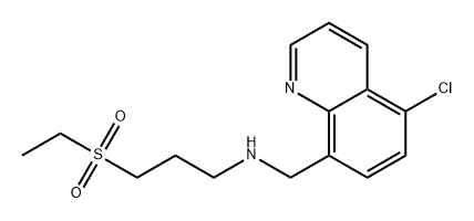 8-Quinolinemethanamine, 5-chloro-N-[3-(ethylsulfonyl)propyl]- Struktur