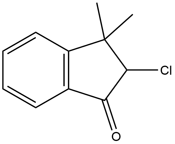 2-chloro-3,3-dimethyl-2,3-dihydro-1H-inden-1-one Struktur