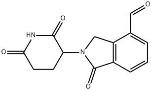 1H-Isoindole-4-carboxaldehyde, 2-(2,6-dioxo-3-piperidinyl)-2,3-dihydro-1-oxo- Struktur