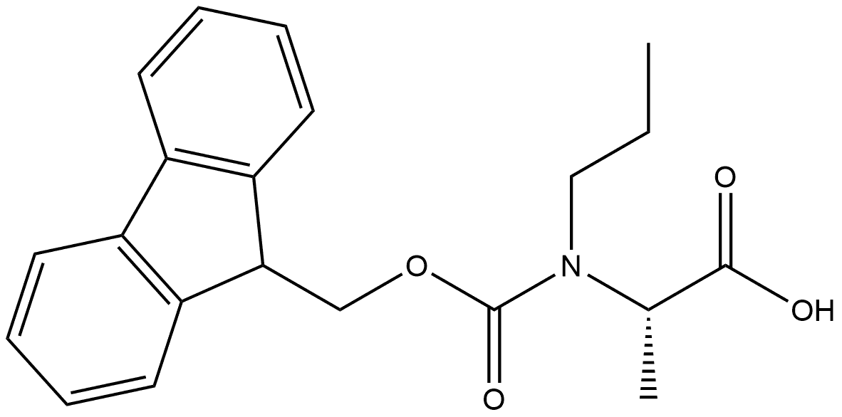 N-[(9H-Fluoren-9-ylmethoxy)carbonyl]-N-propyl-L-alanine Struktur