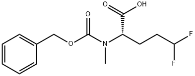 5,5-Difluoro-N-methyl-N-[(phenylmethoxy)carbonyl]-L-norvaline Struktur