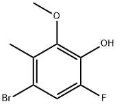 4-Bromo-6-fluoro-2-methoxy-3-methylphenol Struktur