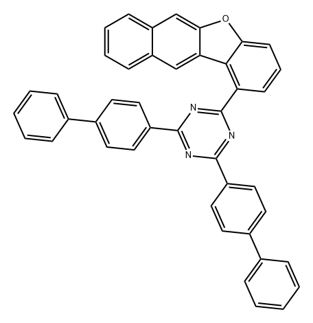 1,3,5-Triazine, 2-benzo[b]naphtho[2,3-d]furan-1-yl-4,6-bis([1,1'-biphenyl]-4-yl)- Struktur