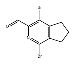 5H-Cyclopenta[c]pyridine-3-carboxaldehyde, 1,4-dibromo-6,7-dihydro- Struktur