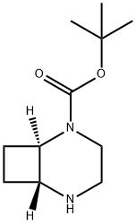 rac-tert-butyl (1R,6R)-2,5-diazabicyclo[4.2.0]octane-2-carboxylate, trans Struktur