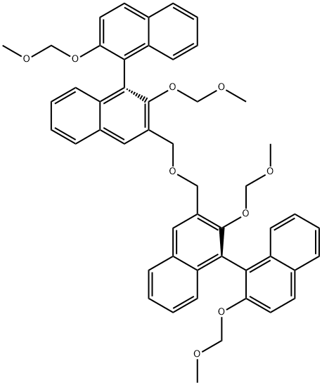 1,1'-Binaphthalene, 3,3''-[oxybis(methylene)]bis[2,2'-bis(methoxymethoxy)-, (1R,1''R)- Struktur