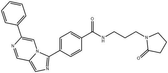 N-[3-(2-Oxo-1-pyrrolidinyl)propyl]-4-(6-phenylimidazo[1,5-a]pyrazin-3-yl)benzamide Struktur