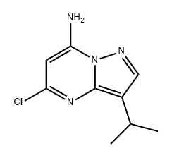 Pyrazolo[1,5-a]pyrimidin-7-amine, 5-chloro-3-(1-methylethyl)- Struktur