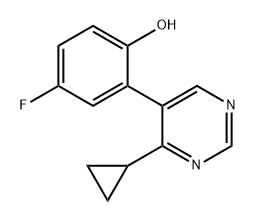 Phenol, 2-(4-cyclopropyl-5-pyrimidinyl)-4-fluoro- Struktur