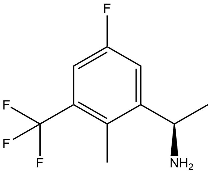 Benzenemethanamine, 5-fluoro-α,2-dimethyl-3-(trifluoromethyl)-, (αR)- Struktur