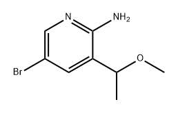 2-Pyridinamine, 5-bromo-3-(1-methoxyethyl)- Struktur