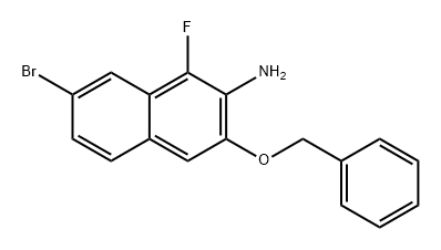 2-Naphthalenamine, 7-bromo-1-fluoro-3-(phenylmethoxy)- Struktur