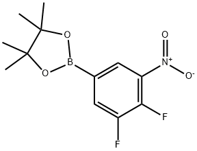 1,3,2-Dioxaborolane, 2-(3,4-difluoro-5-nitrophenyl)-4,4,5,5-tetramethyl- Struktur