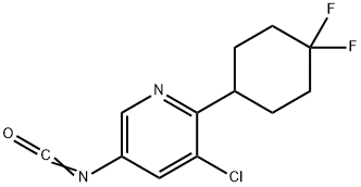 Pyridine, 3-chloro-2-(4,4-difluorocyclohexyl)-5-isocyanato- Struktur