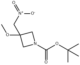 1,1-Dimethylethyl 3-methoxy-3-(nitromethyl)-1-azetidinecarboxylate Struktur