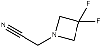 3,3-Difluoro-1-azetidineacetonitrile Struktur