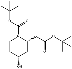 叔丁基(2S,4R)-2-(2-(叔丁氧基)-2-氧乙基)-4-羥基哌啶-1-羧酸酯, 2667057-24-9, 結(jié)構(gòu)式