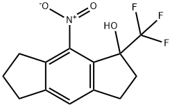 s-Indacen-1-ol, 1,2,3,5,6,7-hexahydro-8-nitro-1-(trifluoromethyl)- Struktur