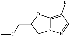 Pyrazolo[5,1-b]oxazole, 7-bromo-2,3-dihydro-2-(methoxymethyl)- Struktur