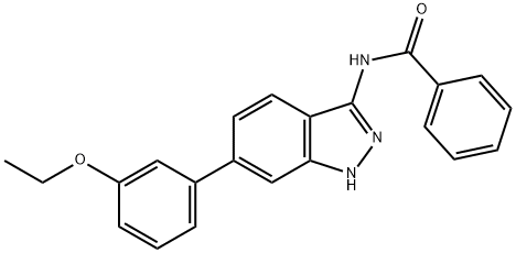 Benzamide, N-[6-(3-ethoxyphenyl)-1H-indazol-3-yl]- Struktur