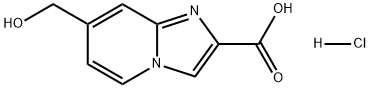 Imidazo[1,2-a]pyridine-2-carboxylic acid, 7-(hydroxymethyl)-, hydrochloride (1:1) Struktur