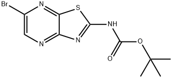 Carbamic acid, N-(6-bromothiazolo[4,5-b]pyrazin-2-yl)-, 1,1-dimethylethyl ester Struktur