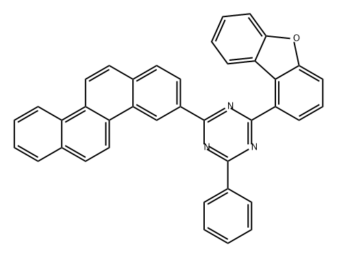 1,3,5-Triazine, 2-(3-chrysenyl)-4-(1-dibenzofuranyl)-6-phenyl- Struktur