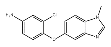 Benzenamine, 3-chloro-4-[(1-methyl-1H-benzimidazol-5-yl)oxy]- Struktur