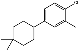 Benzene, 1-chloro-4-(4,4-dimethylcyclohexyl)-2-methyl- Struktur