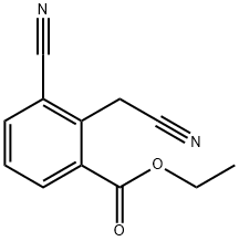 Benzoic acid, 3-cyano-2-(cyanomethyl)-, ethyl ester Struktur