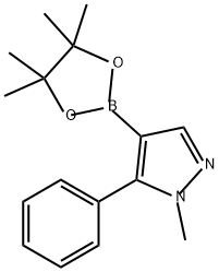 1H-Pyrazole, 1-methyl-5-phenyl-4-(4,4,5,5-tetramethyl-1,3,2-dioxaborolan-2-yl)- Struktur