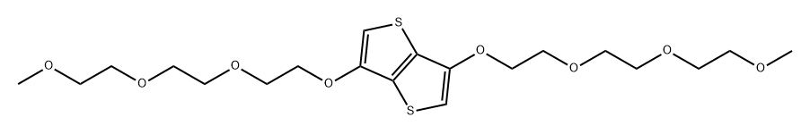 Thieno[3,2-b]thiophene, 3,6-bis[2-[2-(2-methoxyethoxy)ethoxy]ethoxy]- Struktur