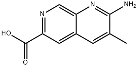 1,7-Naphthyridine-6-carboxylic acid, 2-amino-3-methyl- Struktur