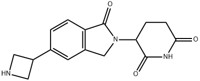 2,6-Piperidinedione, 3-[5-(3-azetidinyl)-1,3-dihydro-1-oxo-2H-isoindol-2-yl]- Struktur