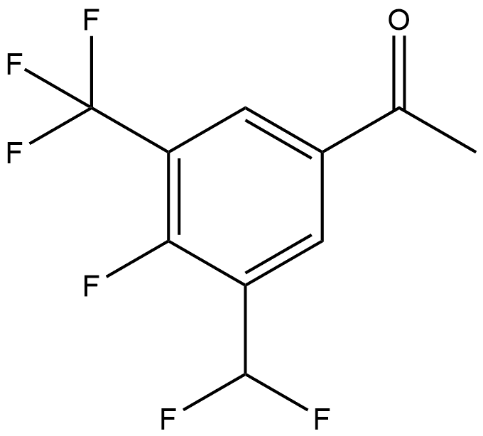 1-(3-(difluoromethyl)-4-fluoro-5-(trifluoromethyl)phenyl)ethan-1-one Struktur