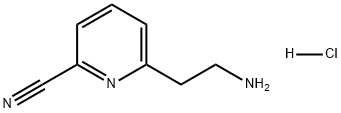 2-Pyridinecarbonitrile, 6-(2-aminoethyl)-, hydrochloride (1:1) Struktur