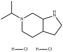 1H-Pyrrolo[2,3-c]pyridine, octahydro-6-(1-methylethyl)-, hydrochloride (1:2) Struktur