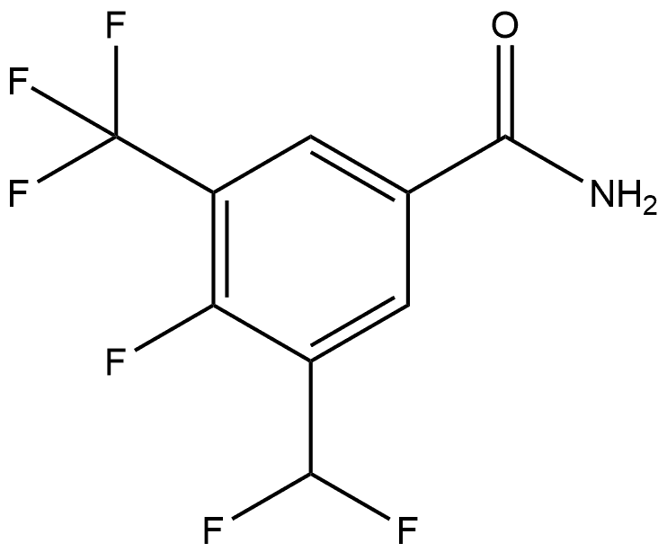 3-(Difluoromethyl)-4-fluoro-5-(trifluoromethyl)benzamide Struktur