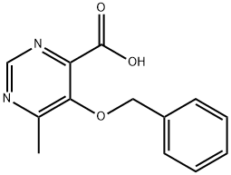 5-(benzyloxy)-6-methylpyrimidine-4-carboxylic acid Struktur