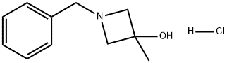 3-Azetidinol, 3-methyl-1-(phenylmethyl)-, hydrochloride (1:1) Struktur