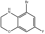 2H-1,4-Benzoxazine, 5-bromo-7-fluoro-3,4-dihydro- Struktur