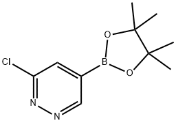 Pyridazine, 3-chloro-5-(4,4,5,5-tetramethyl-1,3,2-dioxaborolan-2-yl)- Struktur