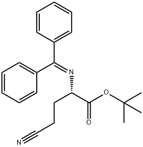 Butanoic acid, 4-cyano-2-[(diphenylmethylene)amino]-, 1,1-dimethylethyl ester, (2S)- Struktur