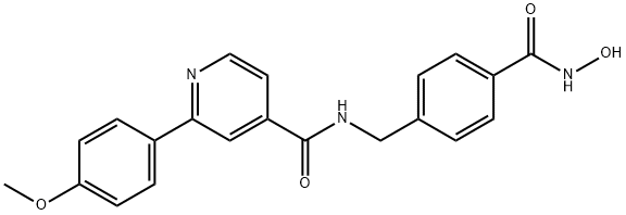 N-[[4-[(Hydroxyamino)carbonyl]phenyl]methyl]-2-(4-methoxyphenyl)-4-pyridinecarboxamide Struktur