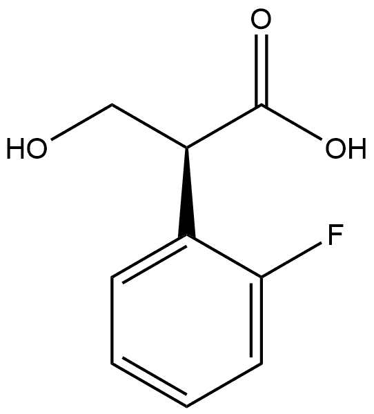 Benzeneacetic acid, 2-fluoro-α-(hydroxymethyl)-, (αS)- Struktur